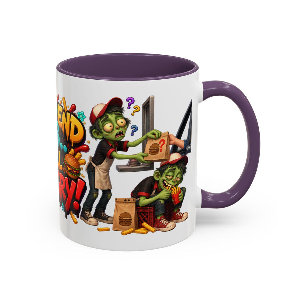 Dead End Job Still Hungry Funny Zombie Halloween White Mug