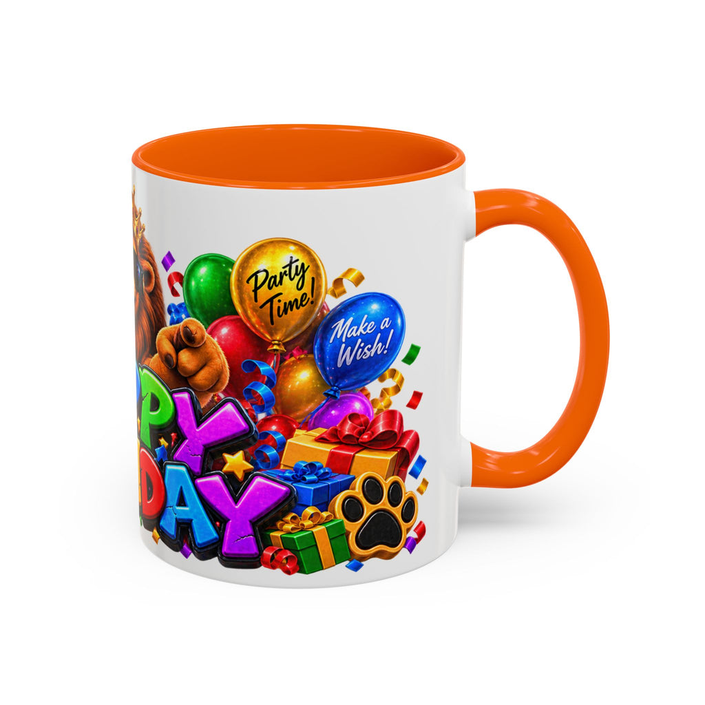 Lion Happy Birthday Mug – Colorful 3D King Celebration Design