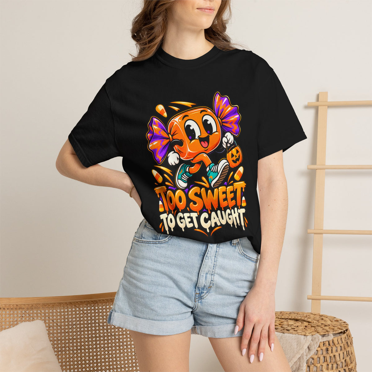 Too Sweet to Get Caught – Cute Halloween Candy T-Shirt