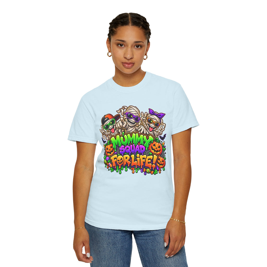 Mummy Squad For Life Halloween T-Shirt – Funny Colorful Mummy Graphic Tee