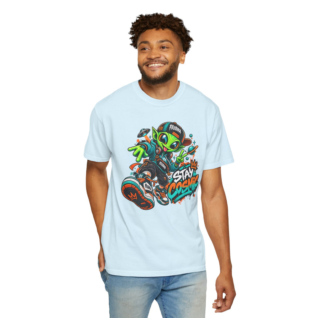 Alien Streetwear T-Shirt — “Stay Cosmic” Graphic Tee