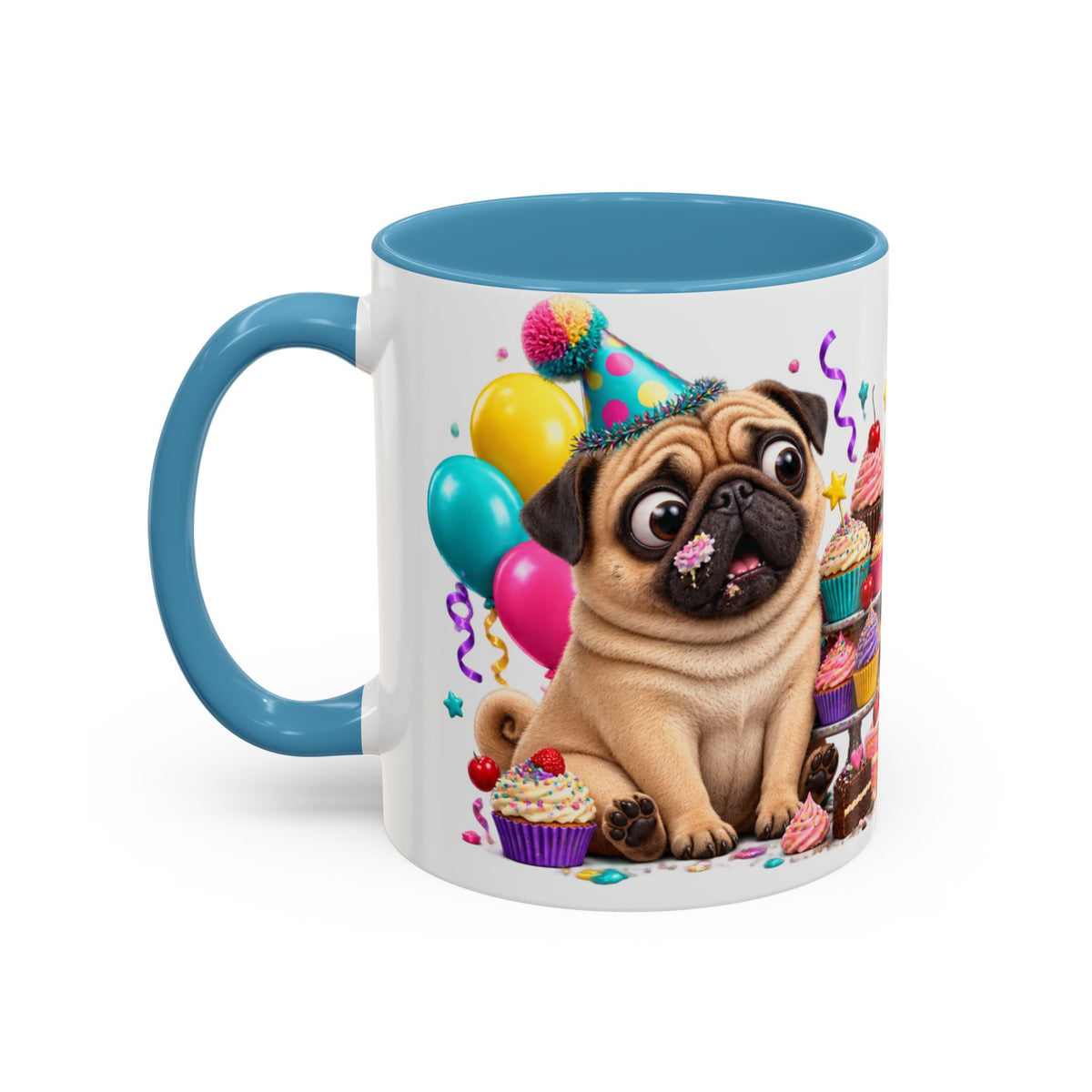 Aging I Thought You Said More Cake Pug Birthday White Mug