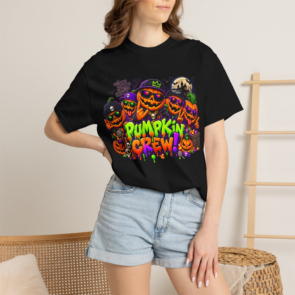 Pumpkin Crew Halloween T-Shirt – Funny Jack O’ Lantern Graphic Tee