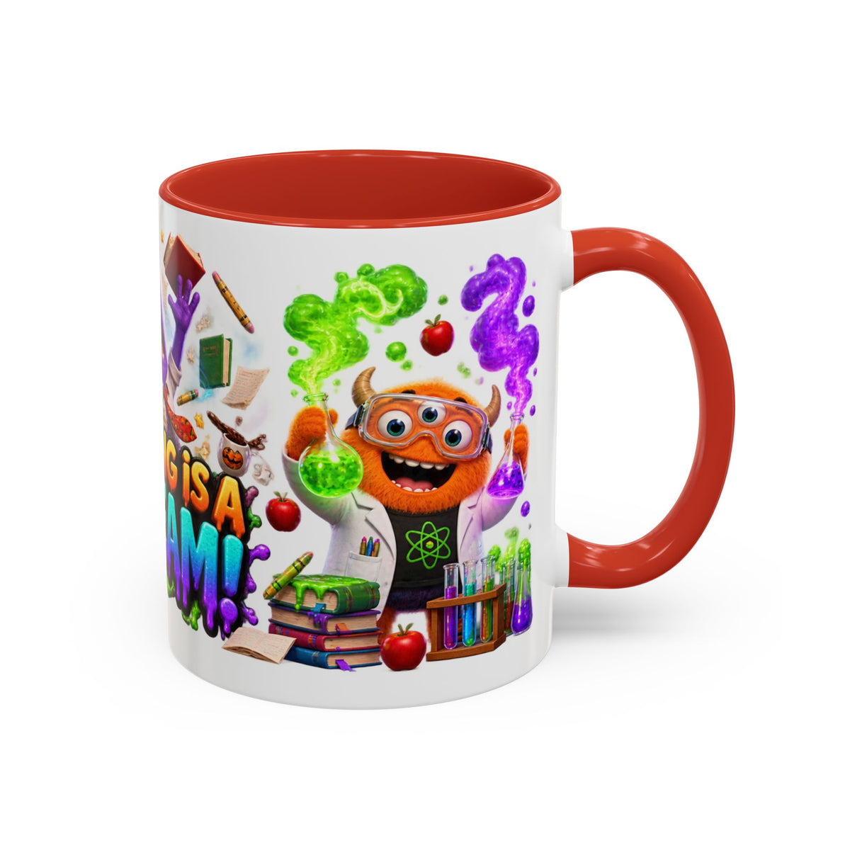 Teaching Is a Scream Monster Teacher Halloween White Mug