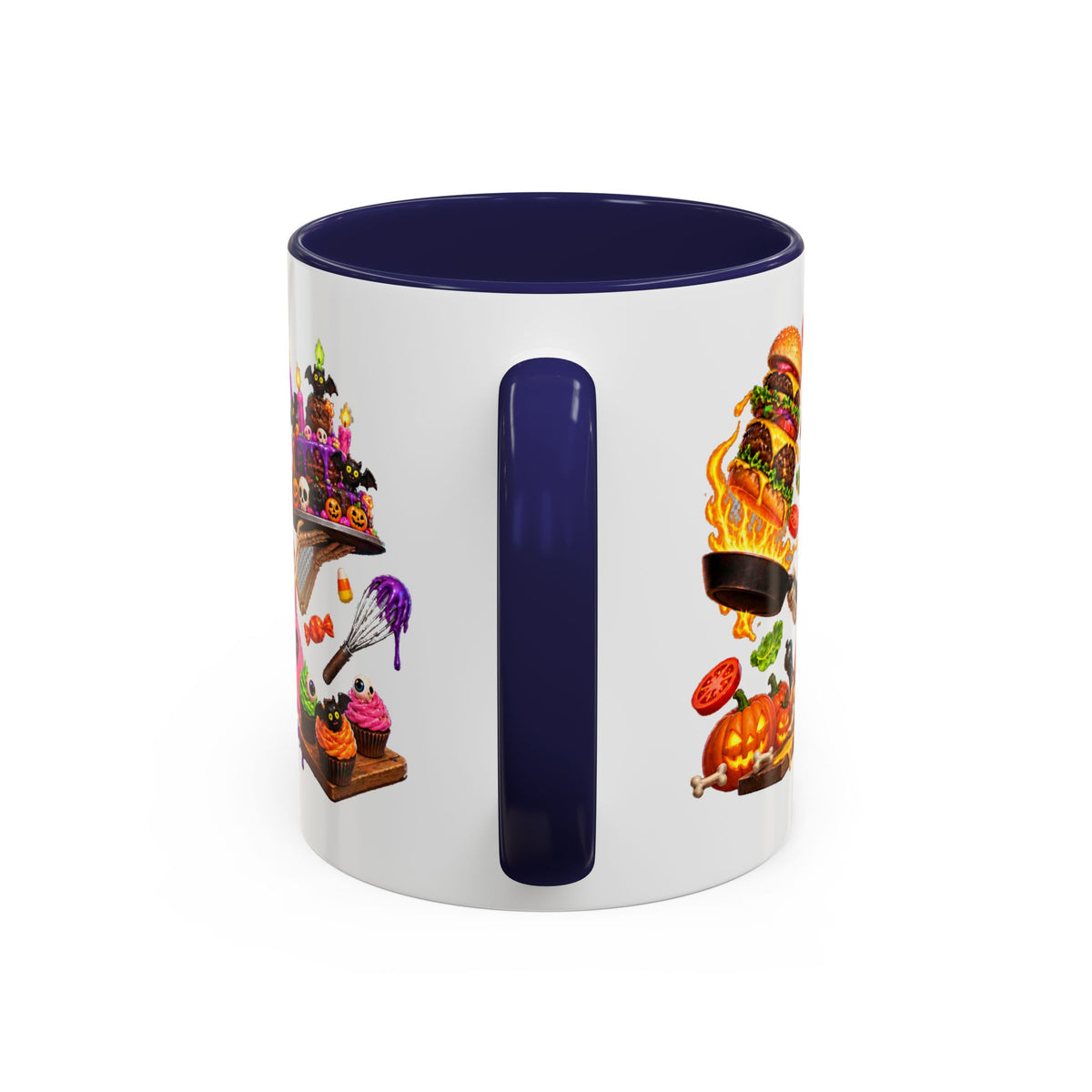 Bone Appetit Skeleton Chefs Halloween White Mug