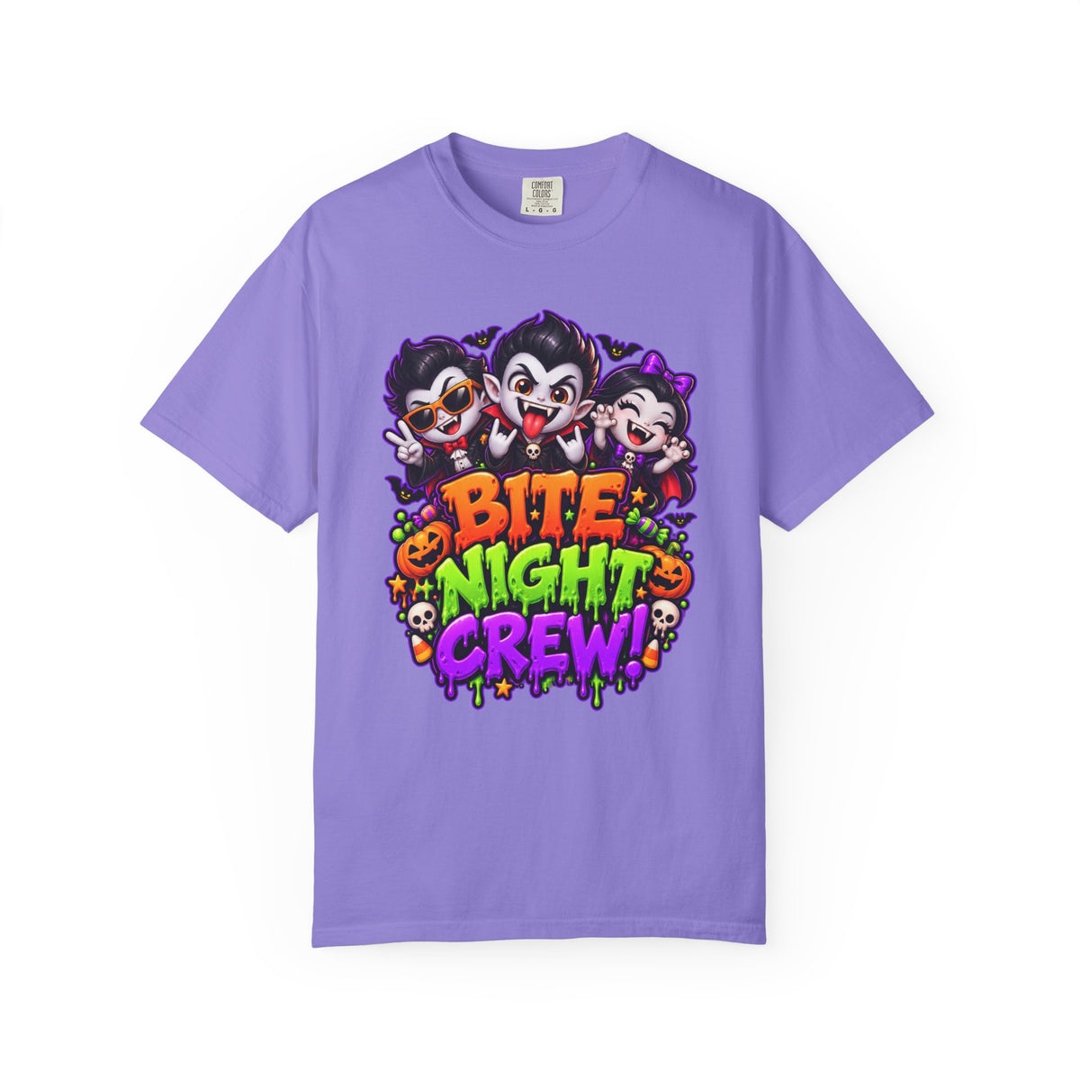 Bite Night Crew Halloween T-Shirt – Funny Vampire Graphic Tee