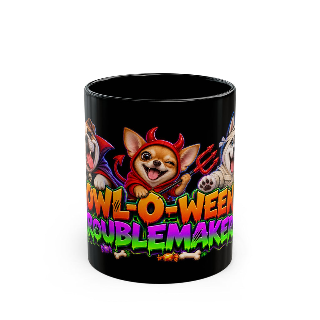 Howl-O-Ween Troublemakers Costume Dogs Halloween Black Mug
