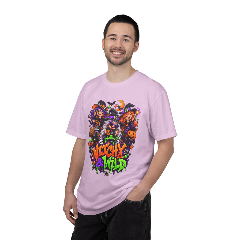 Witchy & Wild – Halloween Witch Crew Graphic T-Shirt