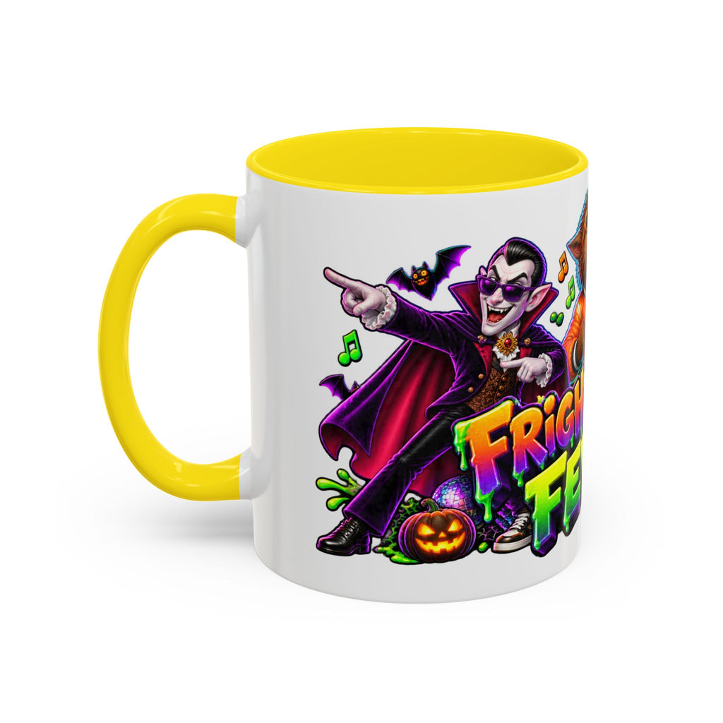 Fright Night Fever Dancing Monsters Halloween White Mug
