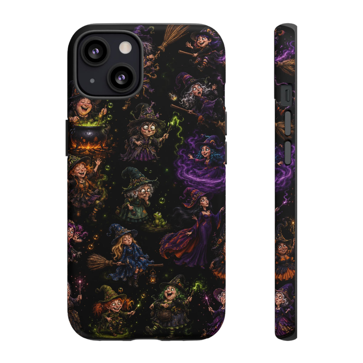 Phone Case – Cute Witch Pattern Halloween Protective Cover