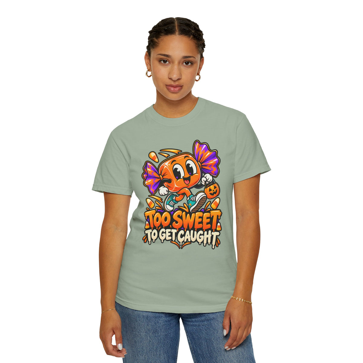 Too Sweet to Get Caught – Cute Halloween Candy T-Shirt