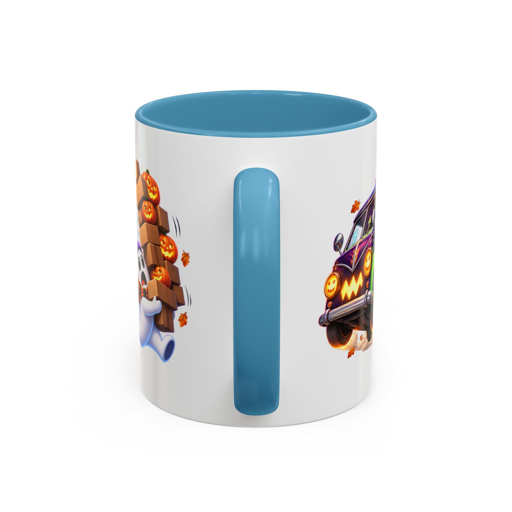 Delivering the Boos Ghost Delivery Halloween White Mug