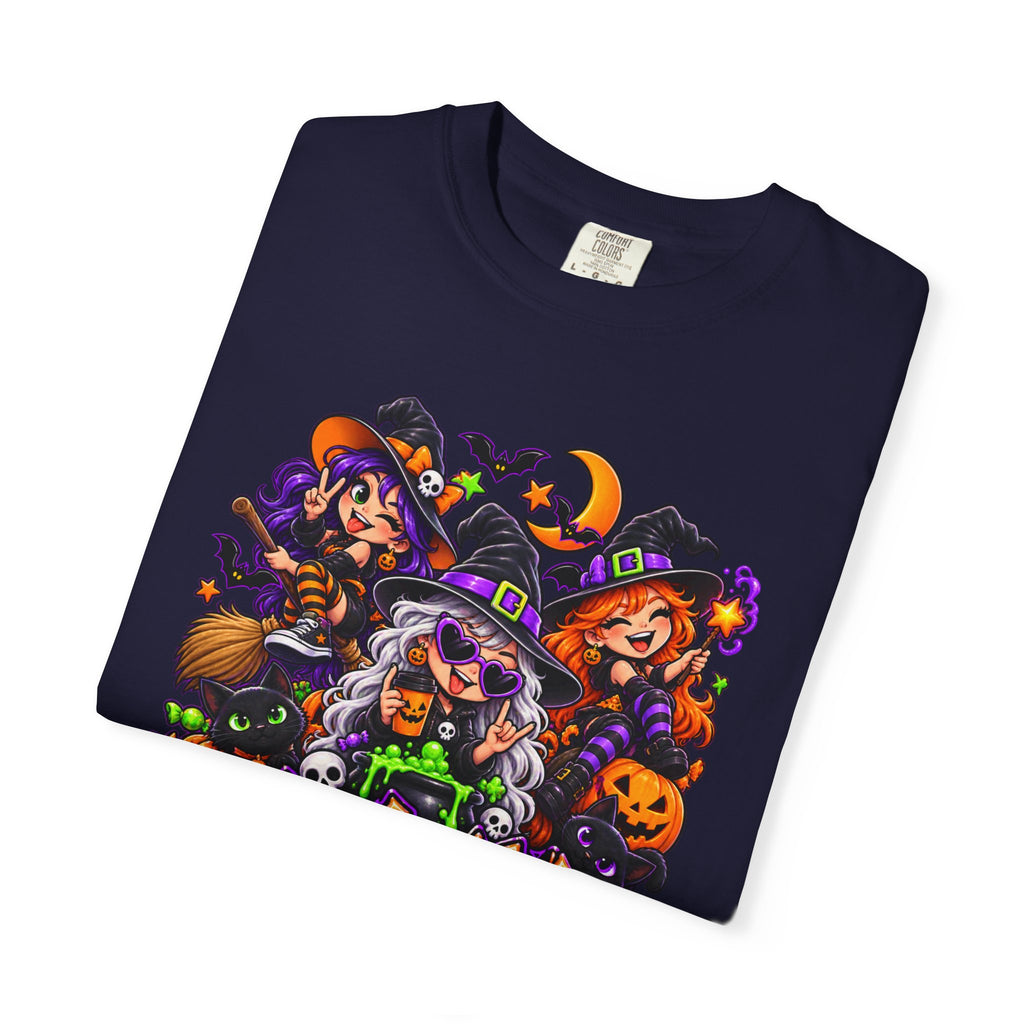 Witchy & Wild – Halloween Witch Crew Graphic T-Shirt