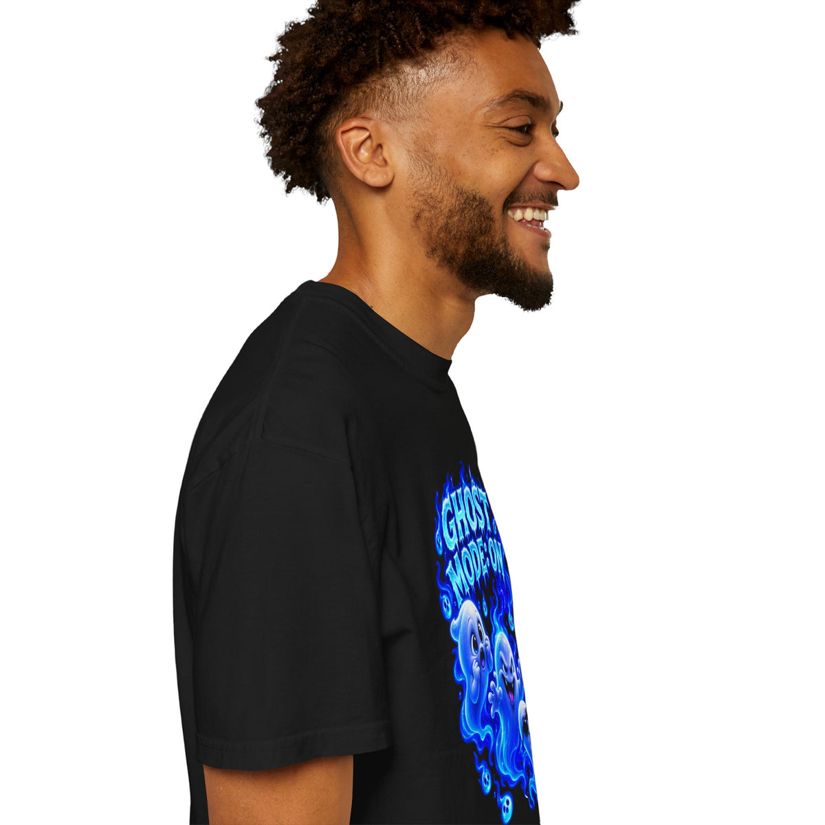 Ghost Mode: On T-Shirt — Cute Neon Ghosts Halloween Graphic Tee