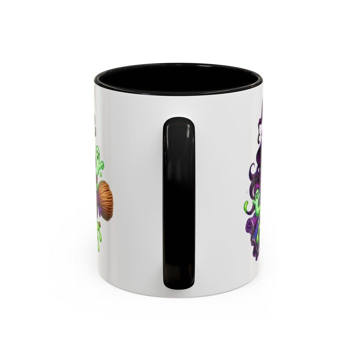 Brewing Up Trouble Witches Halloween White Mug