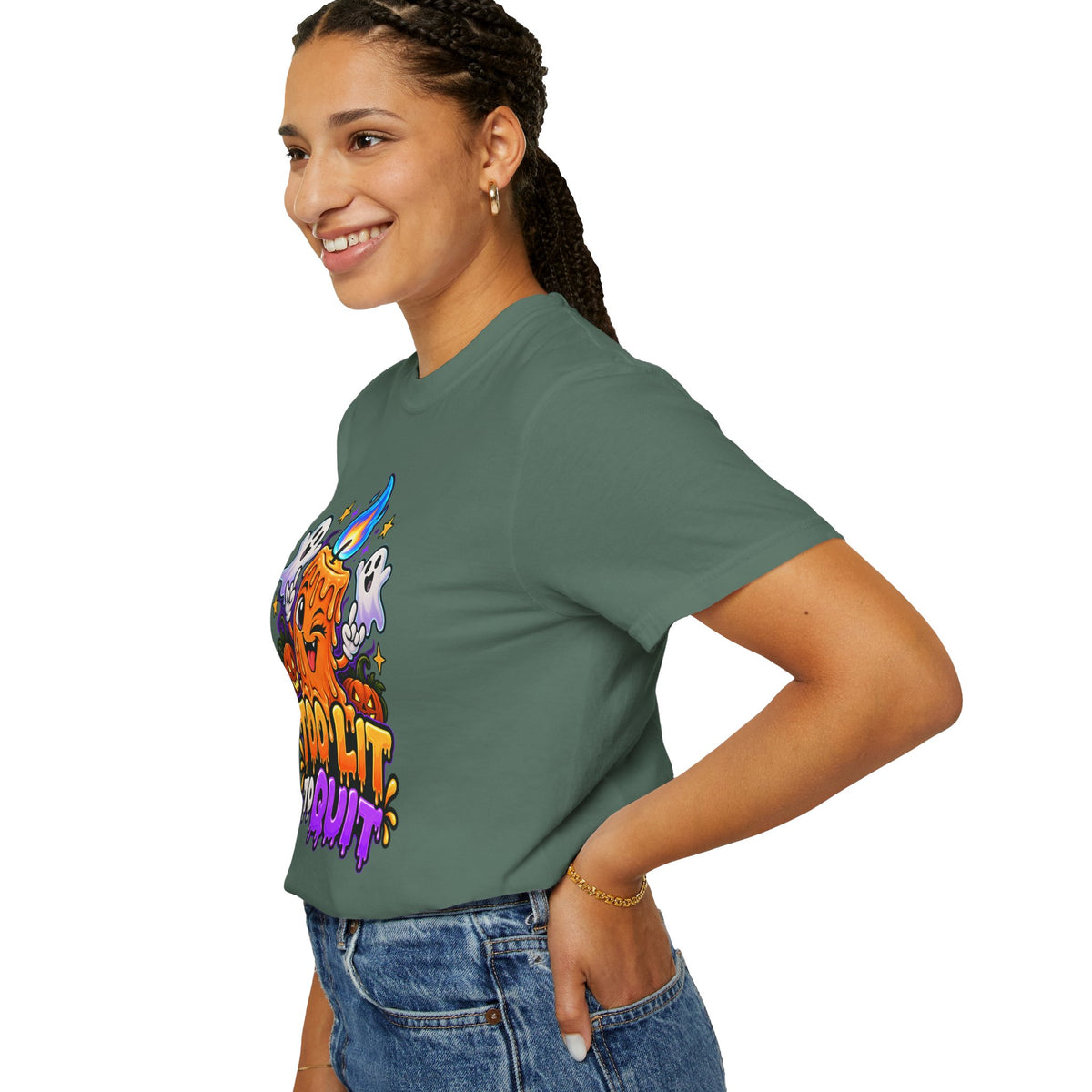 Too Lit to Quit – Funny Halloween Candle T-Shirt