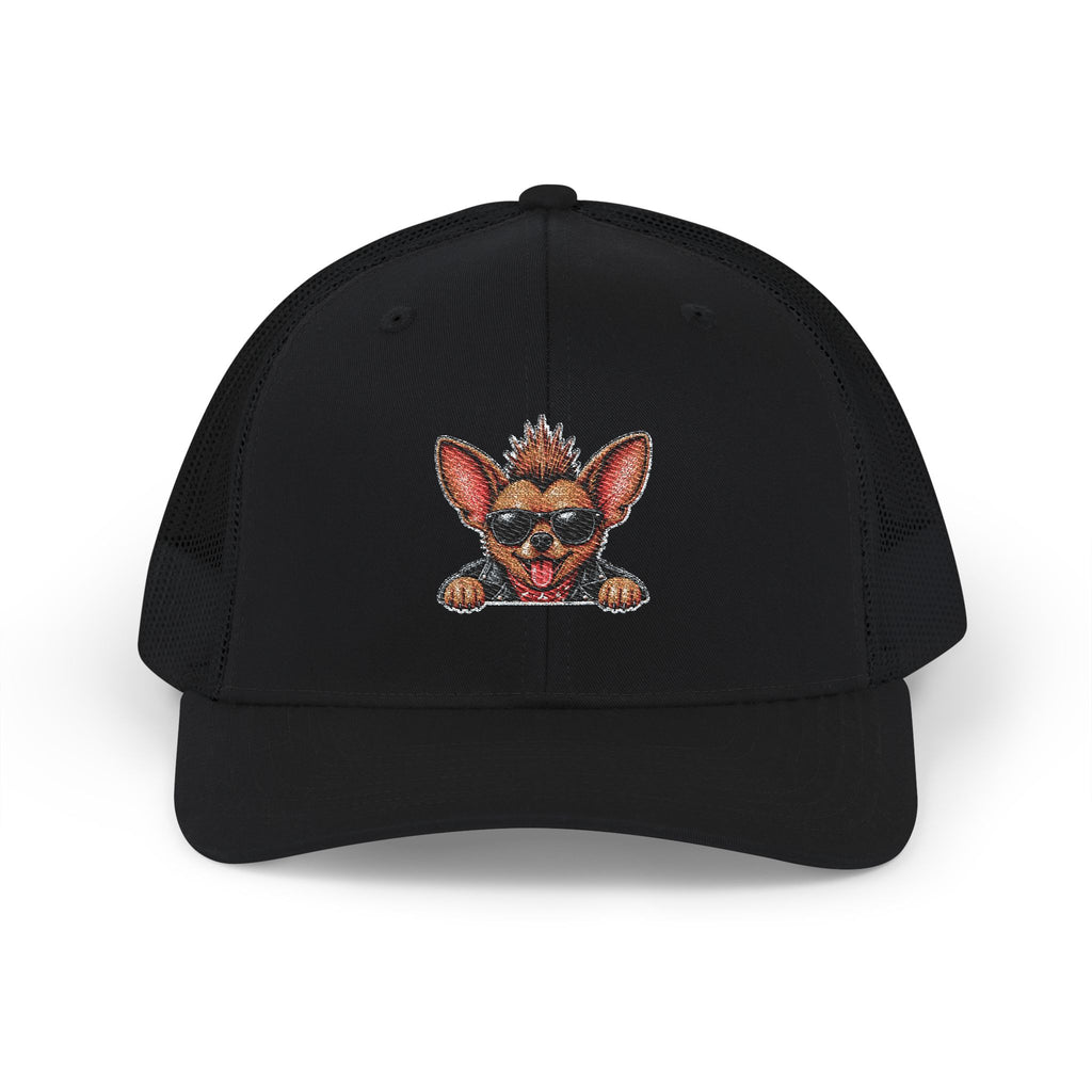 Rocco Cute Chihuahua Embroidered Patch Trucker cap.