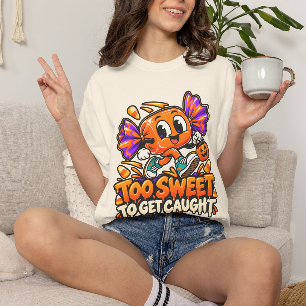 Too Sweet to Get Caught – Cute Halloween Candy T-Shirt