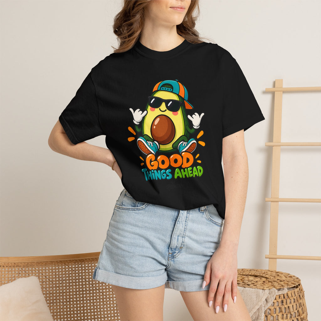 Good Things Ahead Avocado Graphic T-Shirt | Festora Everyday