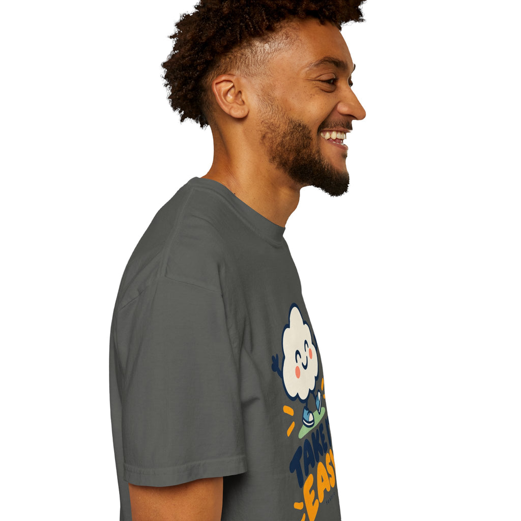 Take It Easy – Happy Cloud Graphic T-Shirt | Festora Everyday