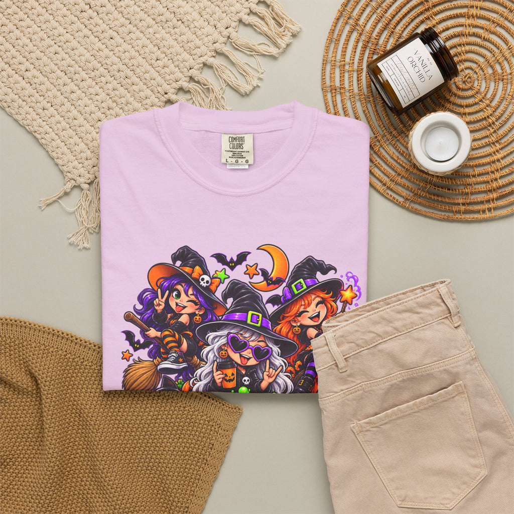 Witchy & Wild – Halloween Witch Crew Graphic T-Shirt