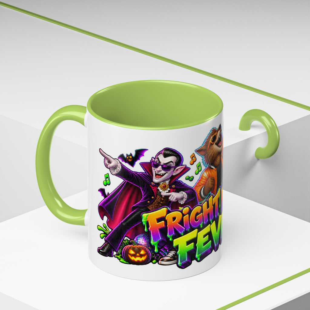 Fright Night Fever Dancing Monsters Halloween White Mug