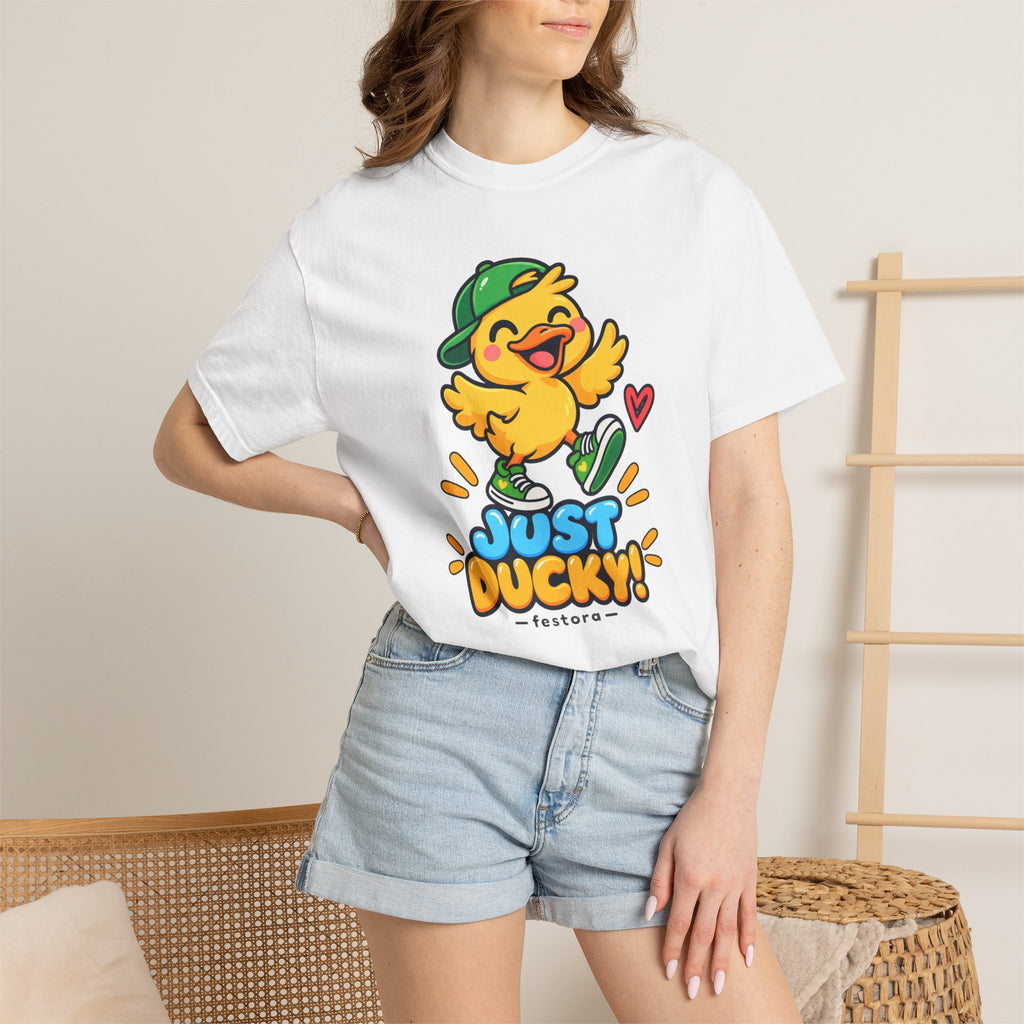 Just Ducky! – Cute Happy Duck Graphic T-Shirt