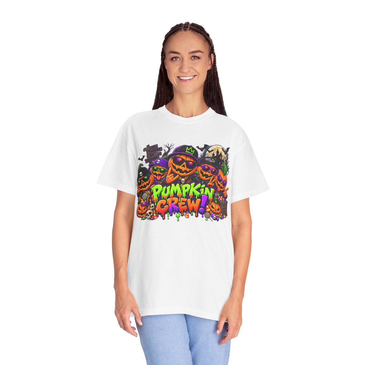 Pumpkin Crew Halloween T-Shirt – Funny Jack O’ Lantern Graphic Tee