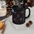Funny Vampire  Black Mug – Moonlit Halloween Cartoon Wraparound (11oz, 15oz)