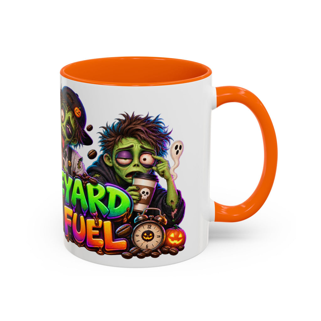 Graveyard Shift Fuel Coffee Zombies Halloween White Mug