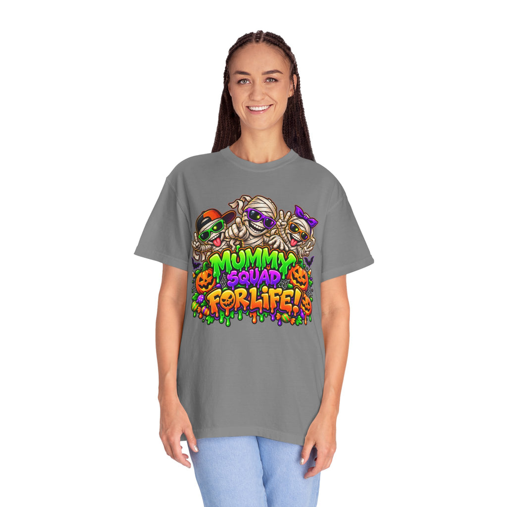 Mummy Squad For Life Halloween T-Shirt – Funny Colorful Mummy Graphic Tee