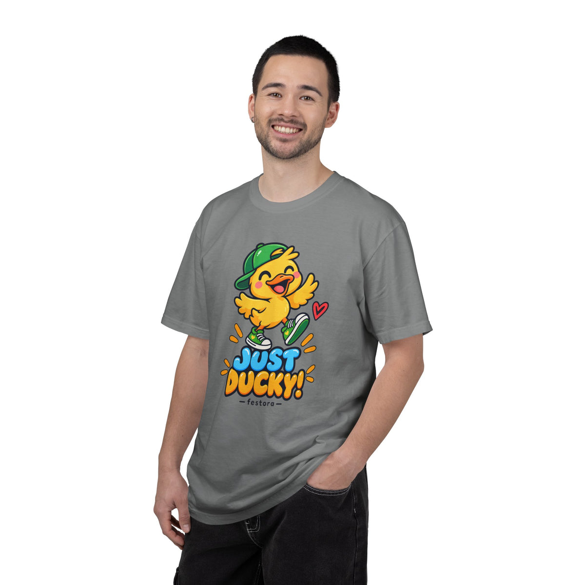 Just Ducky! – Cute Happy Duck Graphic T-Shirt