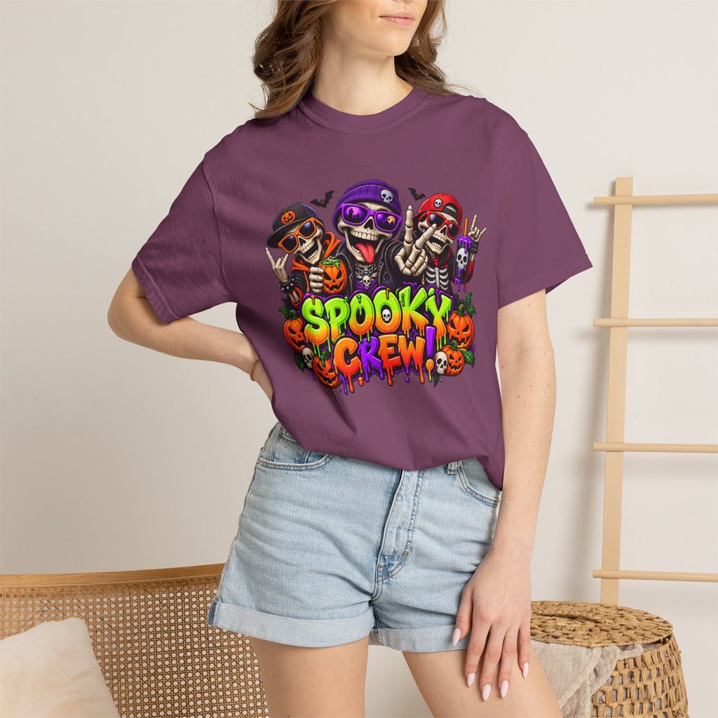 Spooky Crew Halloween T-Shirt – Funny Skeleton Graphic Tee