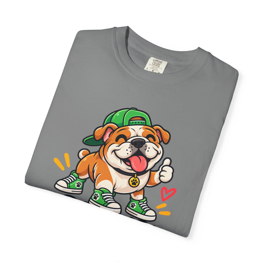 Bark If Happy – Cute Bulldog Graphic T-Shirt