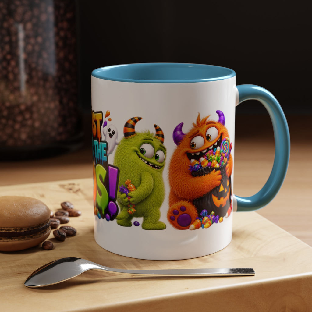 I’m Just Here for the Boos Funny Halloween Monster White Mug