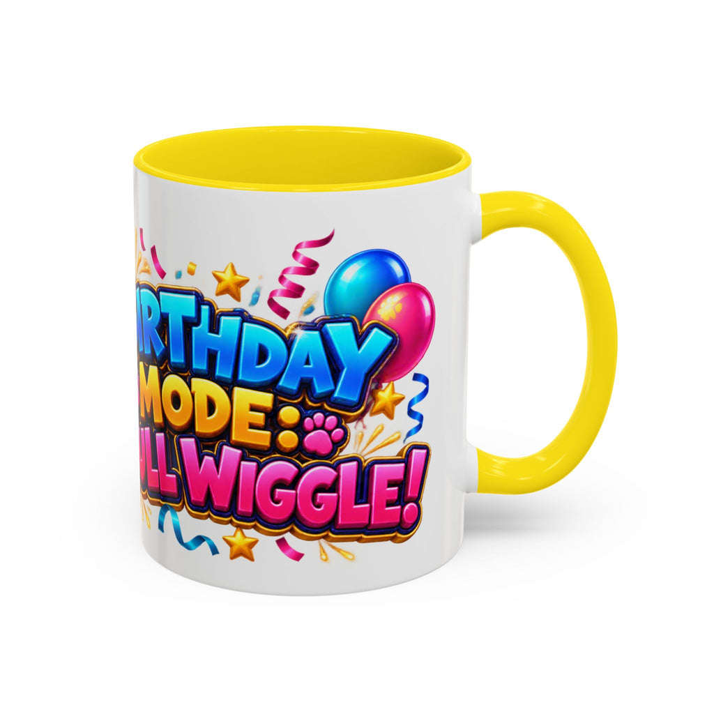 Birthday Mode Full Wiggle Corgi White Mug
