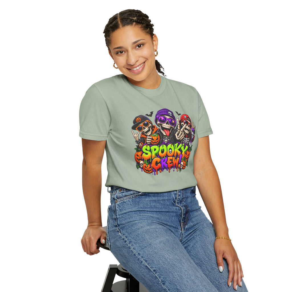 Spooky Crew Halloween T-Shirt – Funny Skeleton Graphic Tee