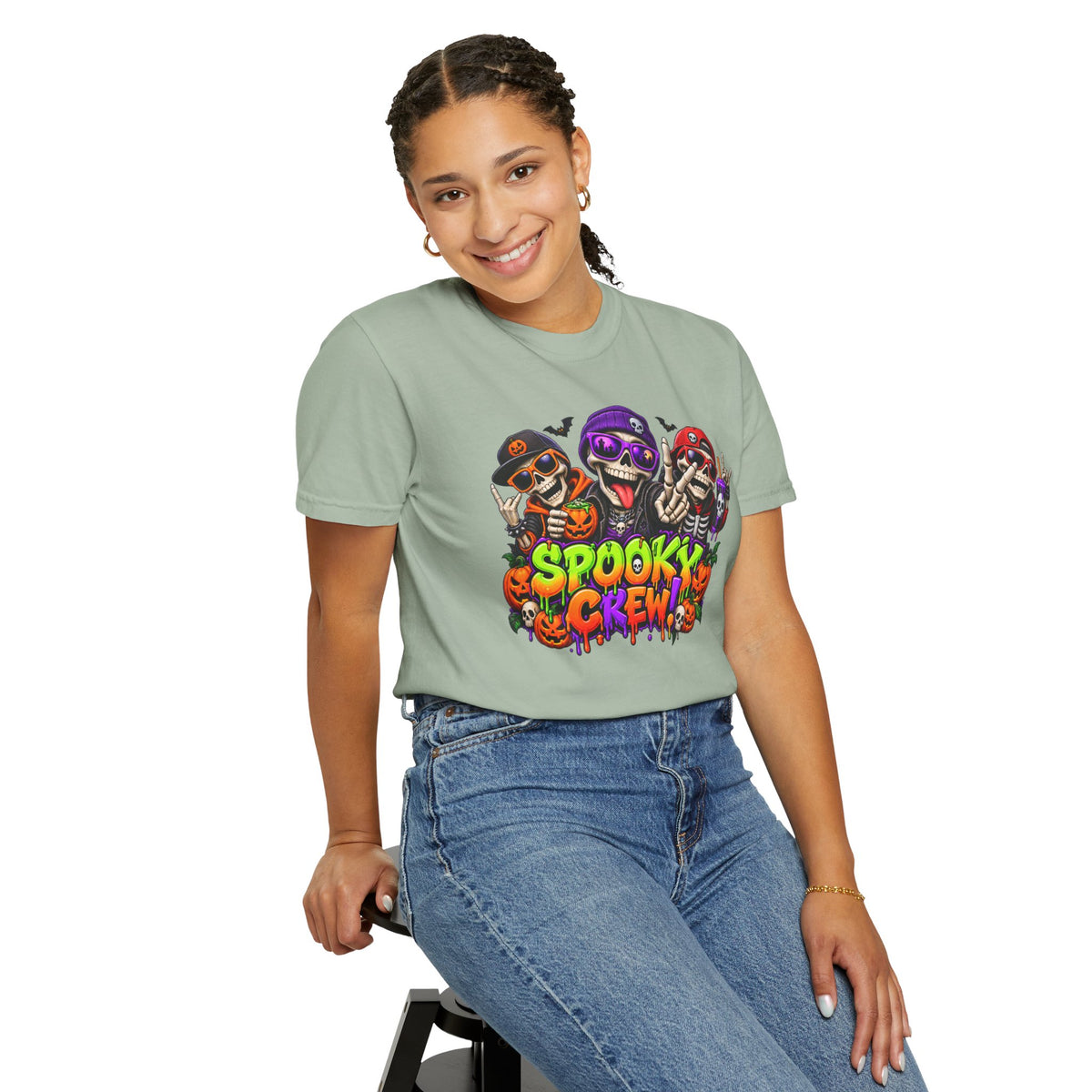 Spooky Crew Halloween T-Shirt – Funny Skeleton Graphic Tee