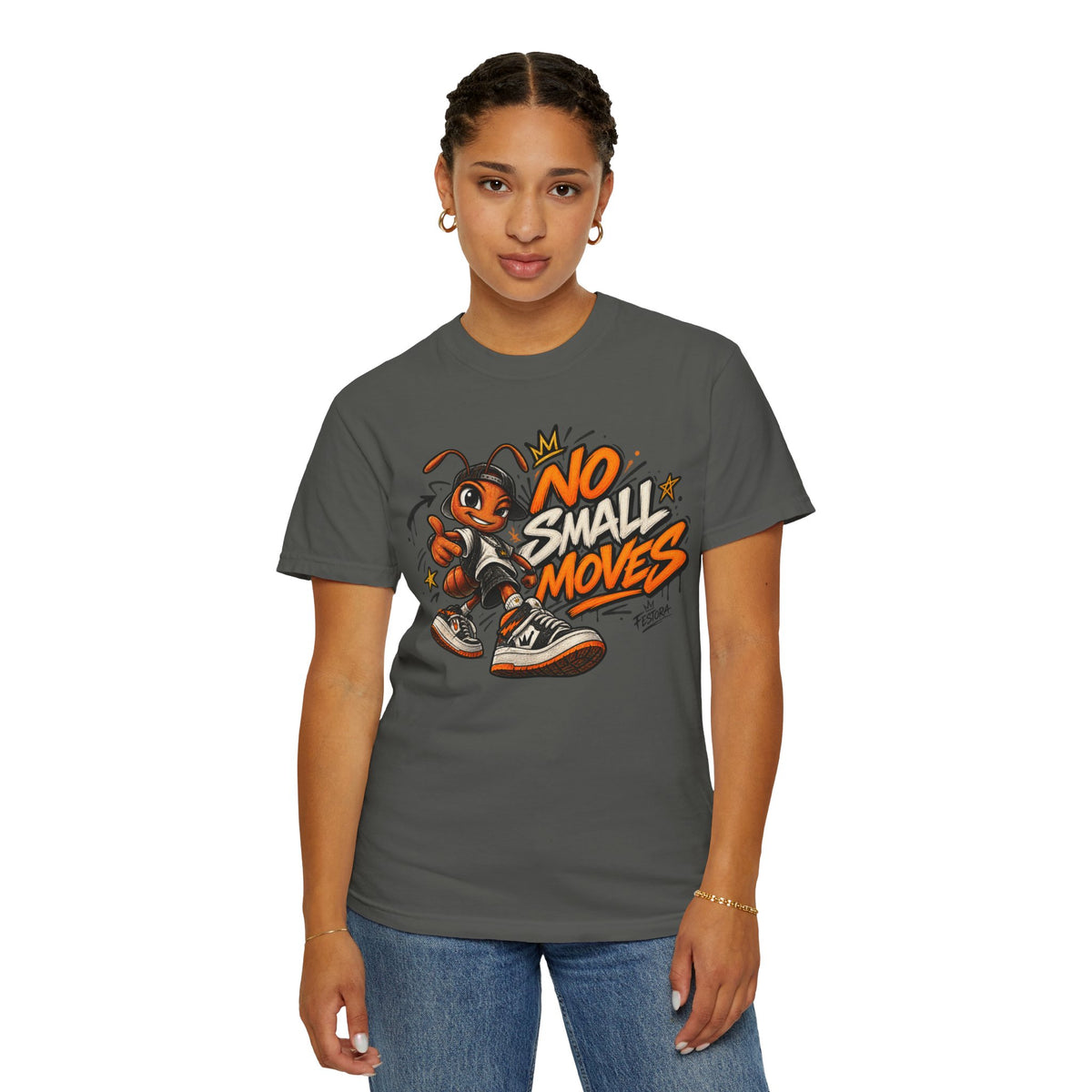 No Small Moves T-Shirt — Retro Sneaker Character Graphic Tee