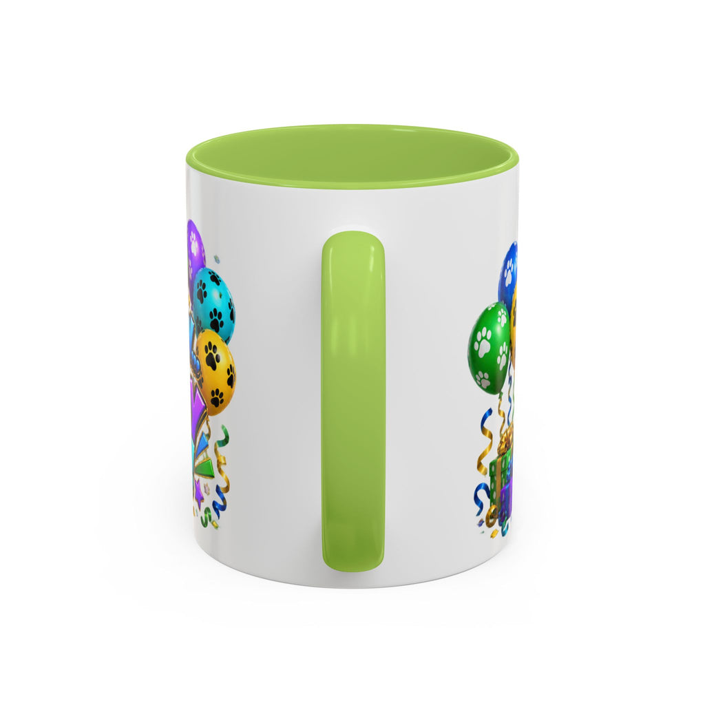 Herd the Crew Border Collie Birthday White Mug