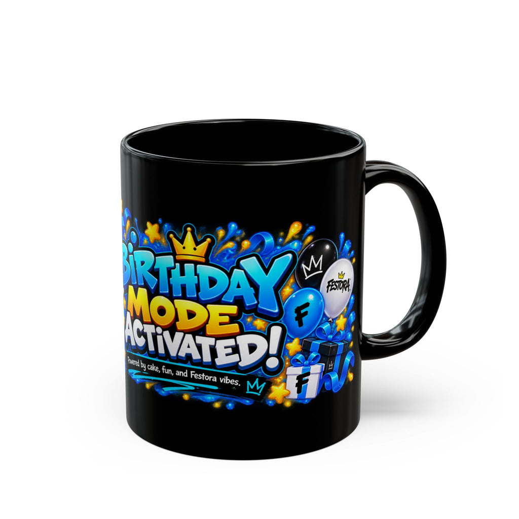 Birthday Mode Activated Festora Bot Mug – Fun Robot Birthday Coffee Cup
