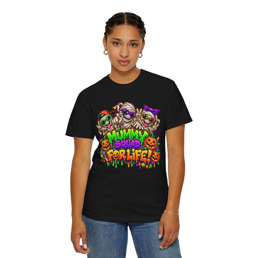 Mummy Squad For Life Halloween T-Shirt – Funny Colorful Mummy Graphic Tee