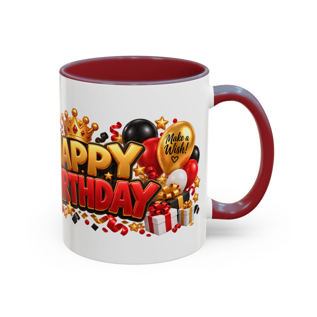 Happy Birthday Eagle Mug – Colorful 3D Birthday Gift – White Coffee Mug