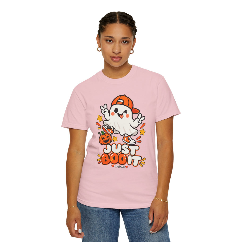 Just Boo It Halloween T-Shirt | Cute Skater Ghost Graphic Tee