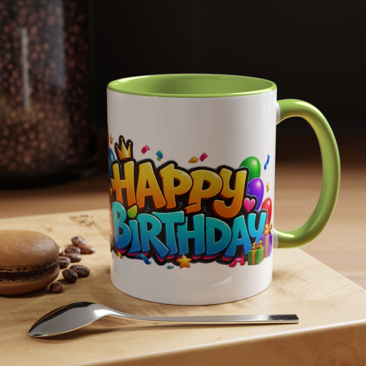 Gorilla Happy Birthday Mug - Colorful 3D Celebration Design