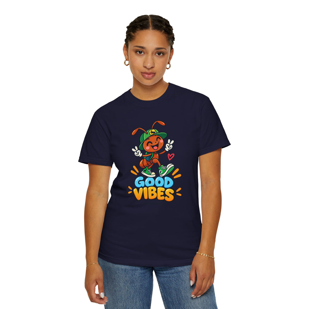 Good Vibes – Happy Ant Graphic T-Shirt