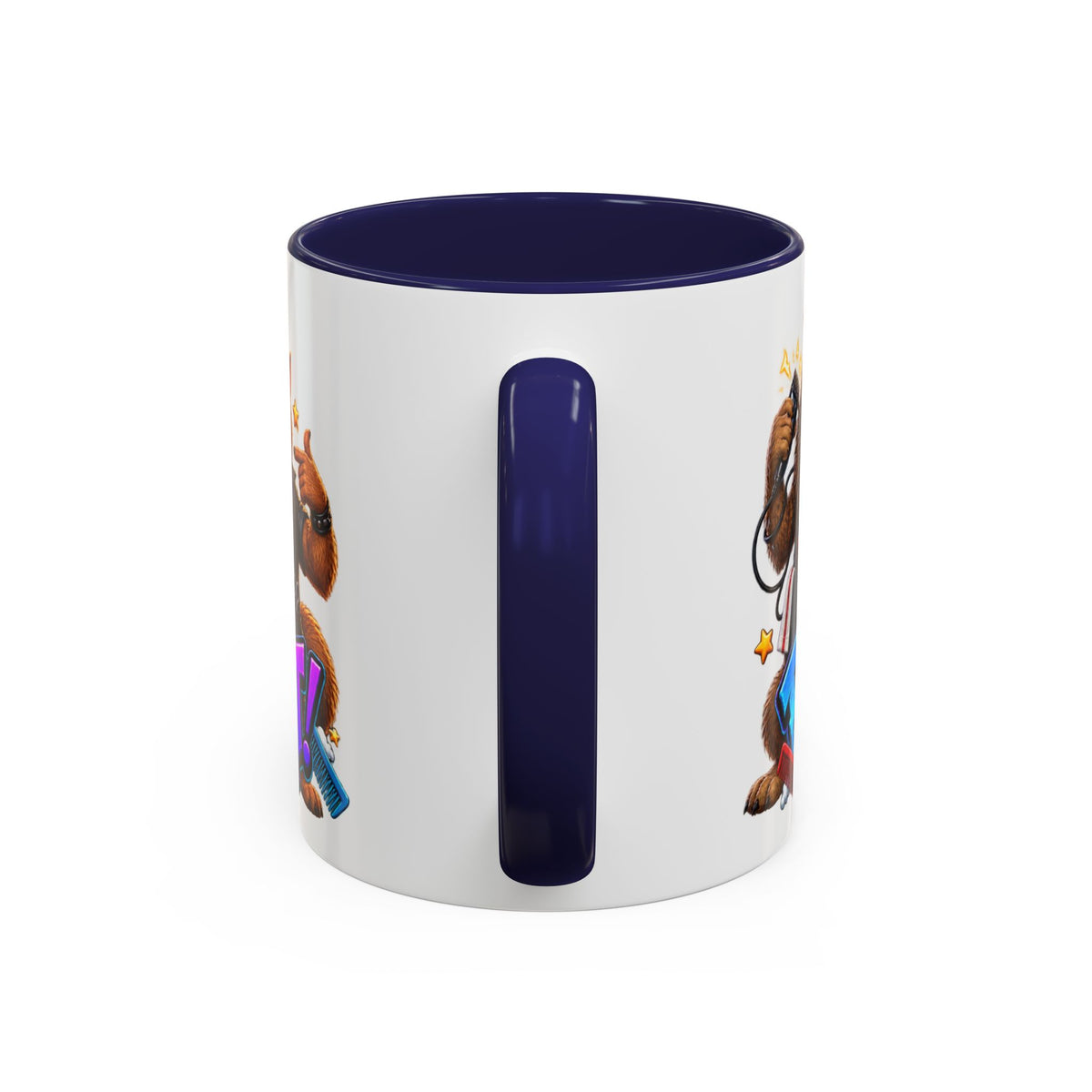 Bad Hair Night Funny Werewolf Barber Halloween White Mug