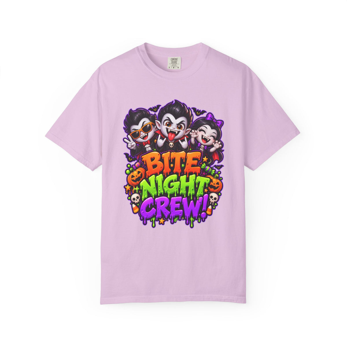 Bite Night Crew Halloween T-Shirt – Funny Vampire Graphic Tee