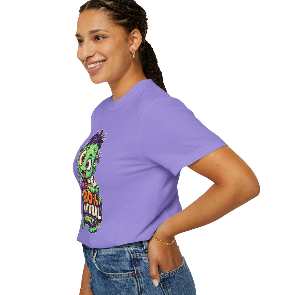 100% Natural. Mostly. – Cute Halloween Lab Monster T-Shirt