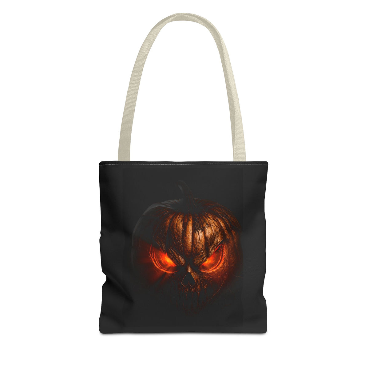 Spider Web Tote Bag — Creepy Red-Eyed Spider Halloween Grocery Tote